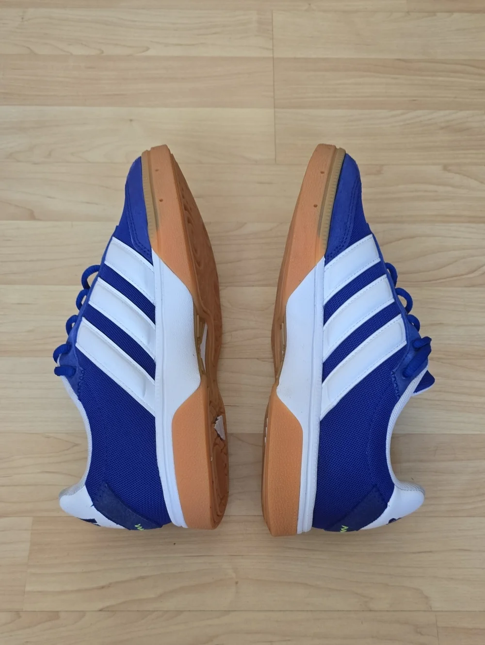 Adidas Men's Handball Spezialist Indoor Lucid Blue/White/Lucid Lemon Size 7.5